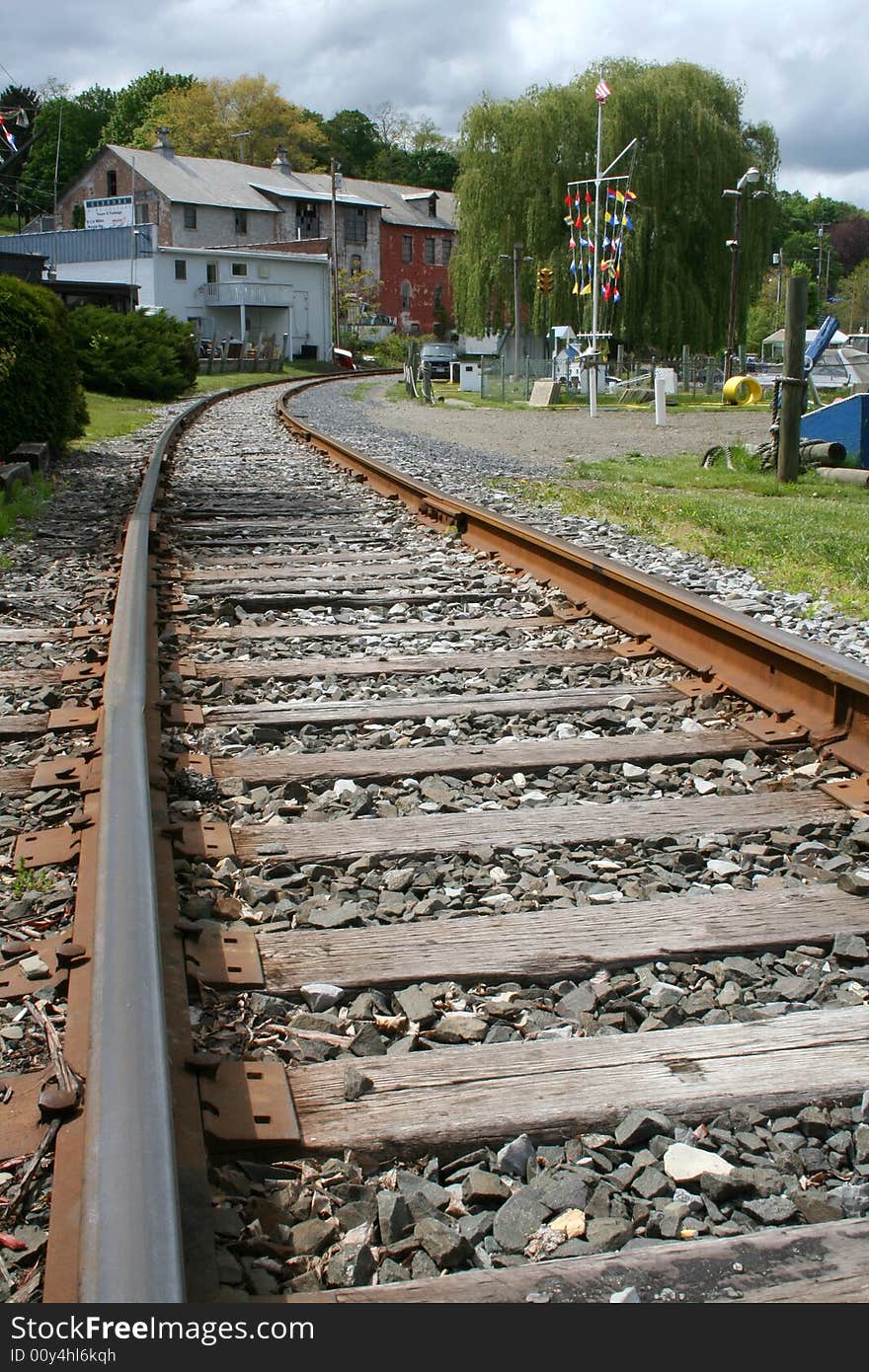 Train tracks by Seneca lake, one of the great finger lakes.