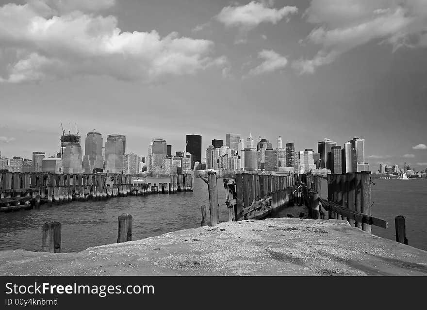 The Lower Manhattan skyline