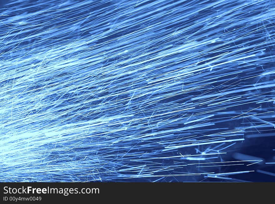 A abstract background of blue rays flowing. A abstract background of blue rays flowing