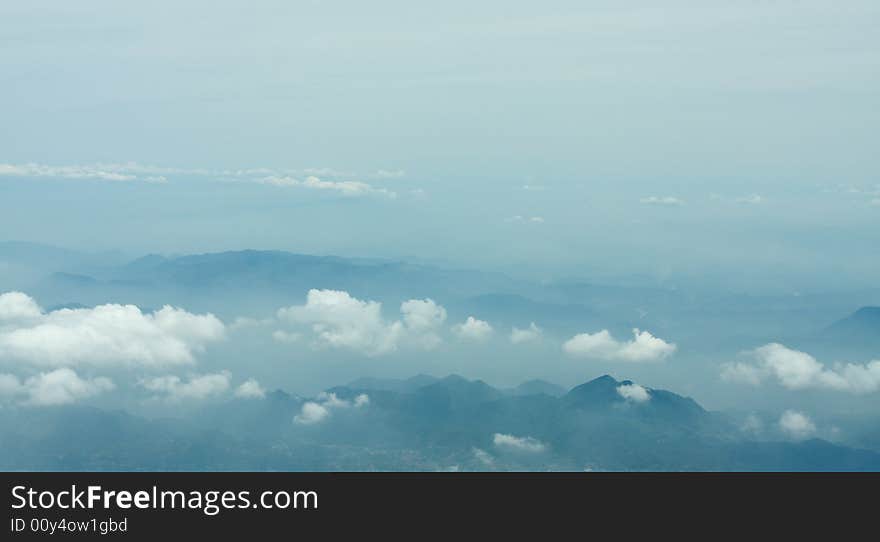 Mountain and cloud