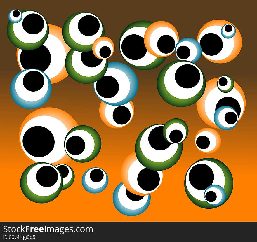 Abstract colored background with various colored spheres. Abstract colored background with various colored spheres