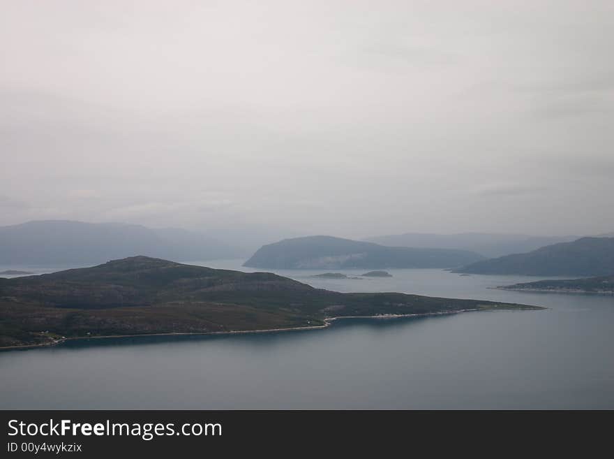 North norway landscape with fiord