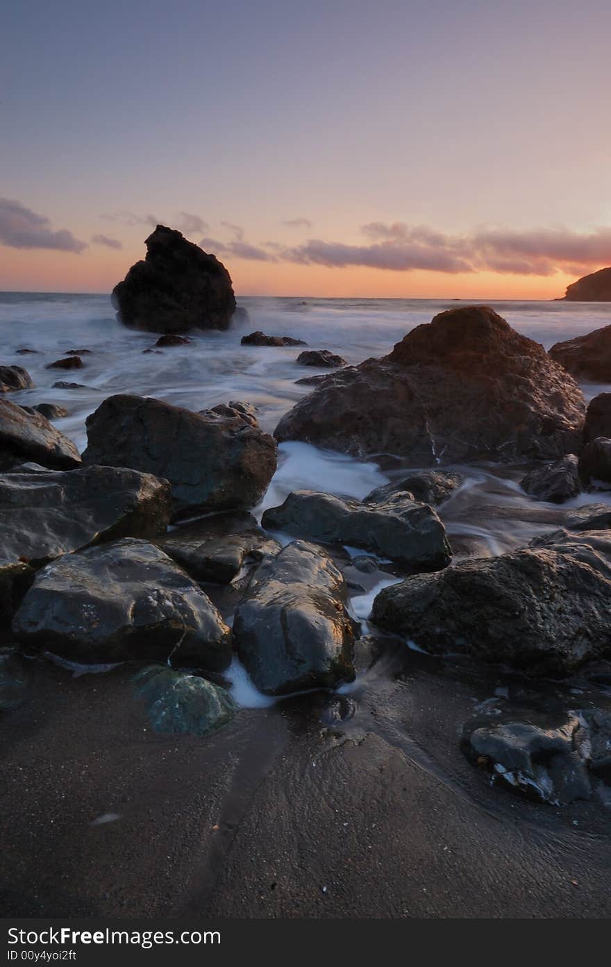 Sunset at Muir Beach, California. Sunset at Muir Beach, California