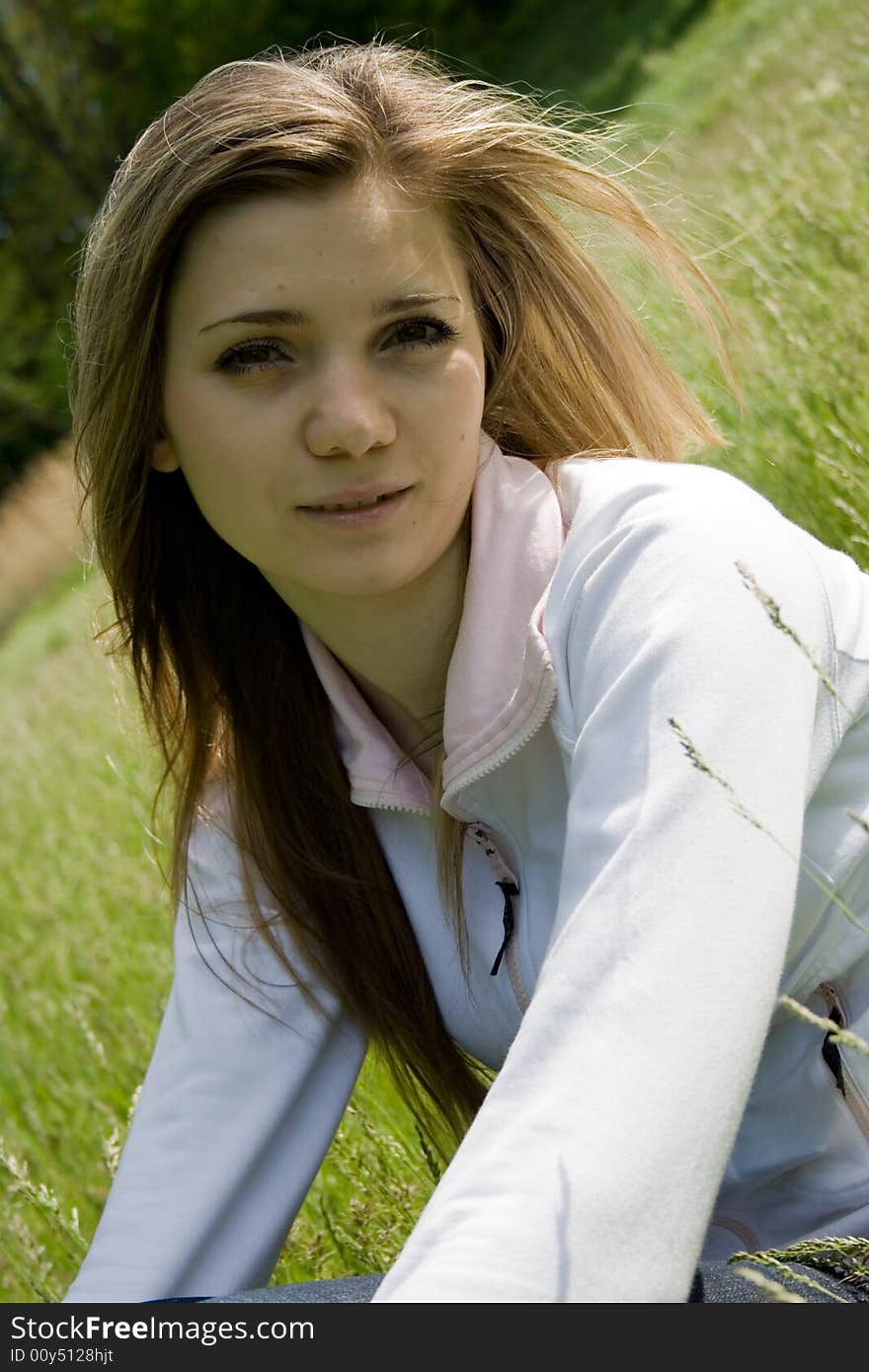 Portrait of young cute girl