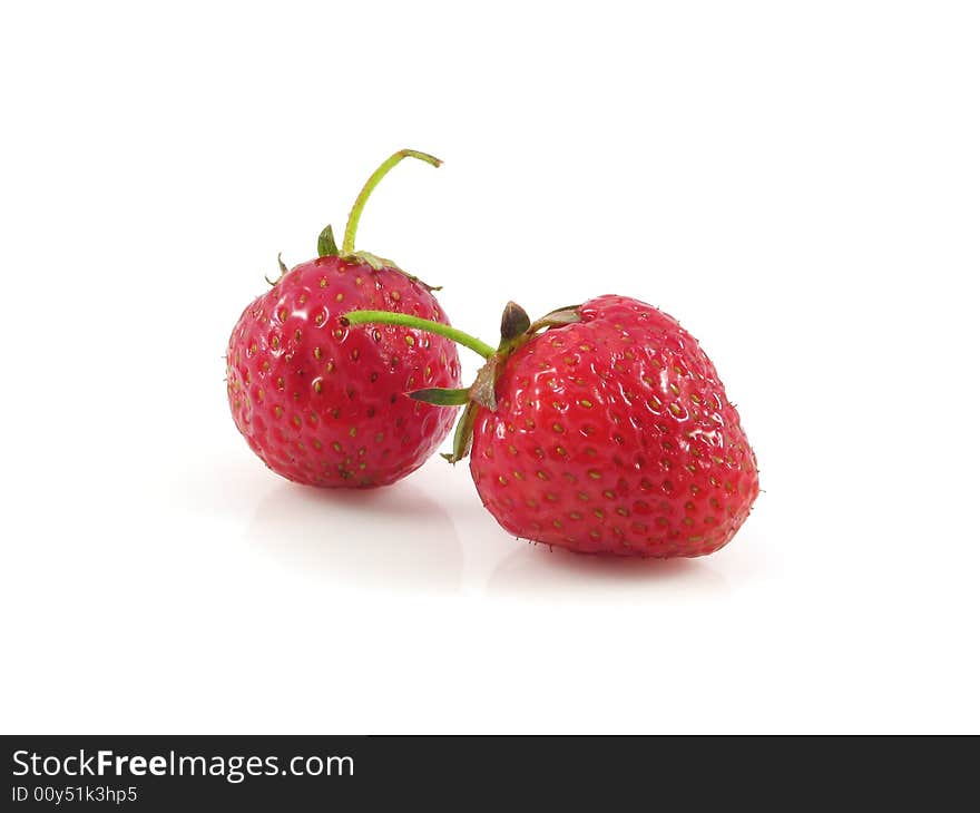 Strawberry fruit food isolated on white background