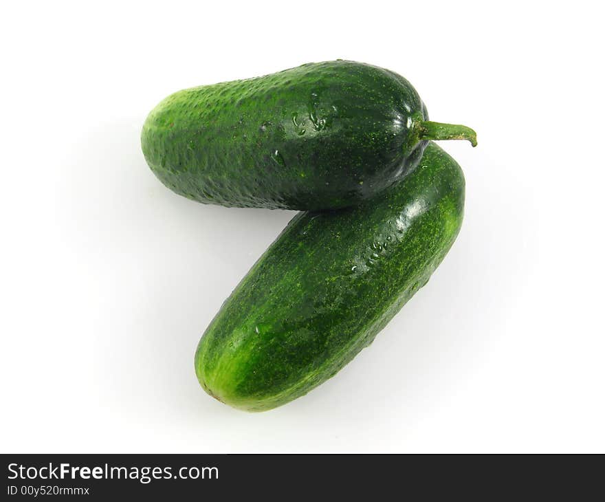 Cucumber vegetable food isolated on white background