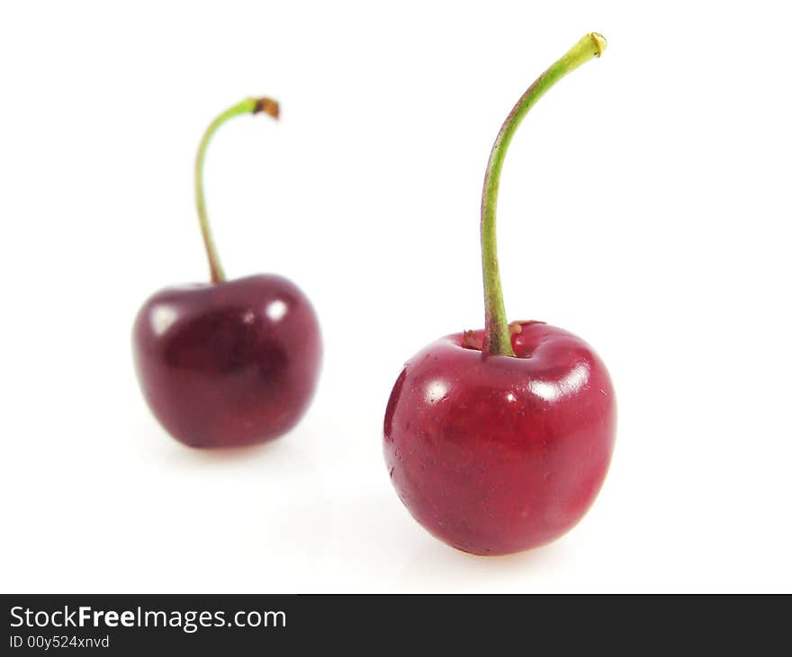 Cherry fruit food isolated on white background