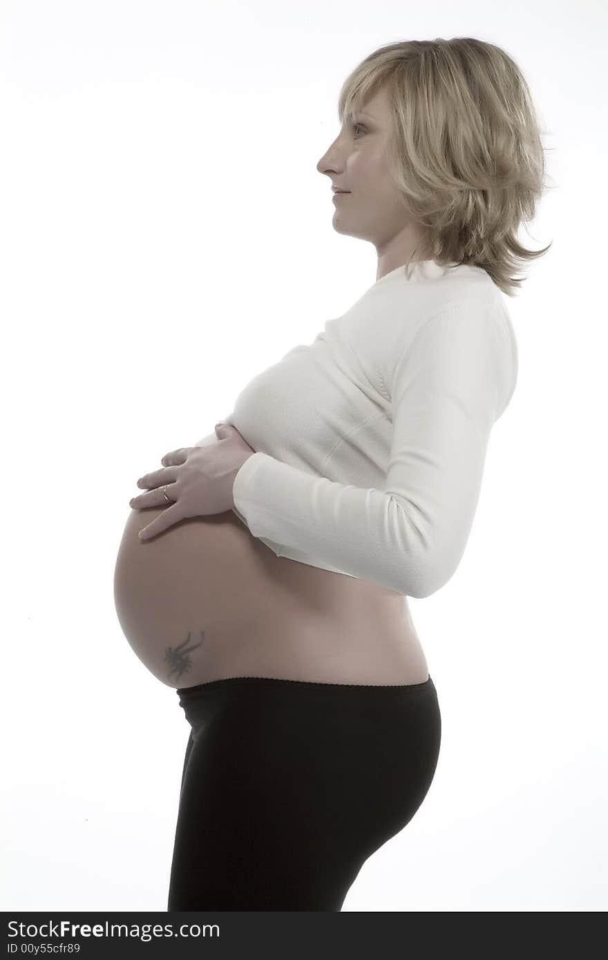 A pregnant woman whit back ground