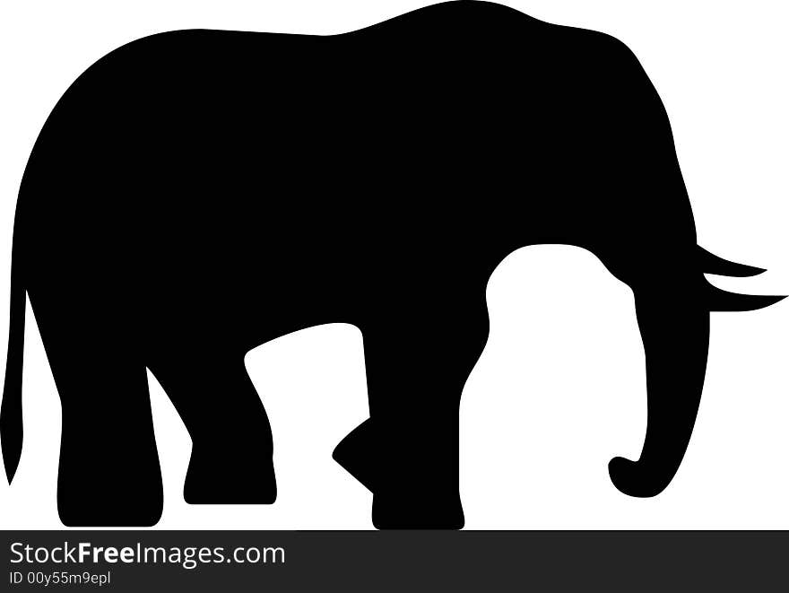 Illustration of a wild elephant