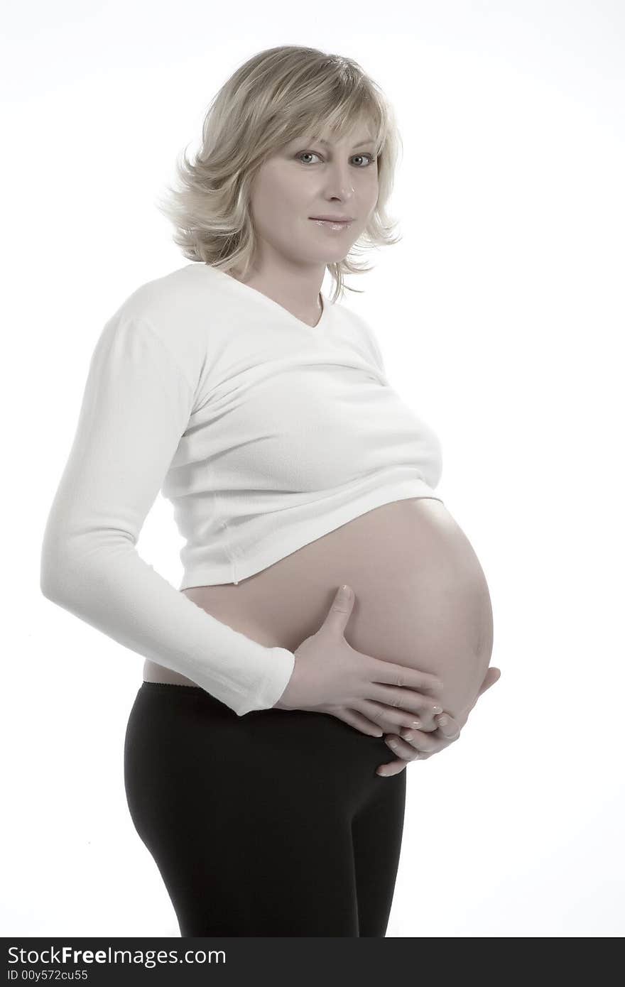 A pregnant woman whit back ground