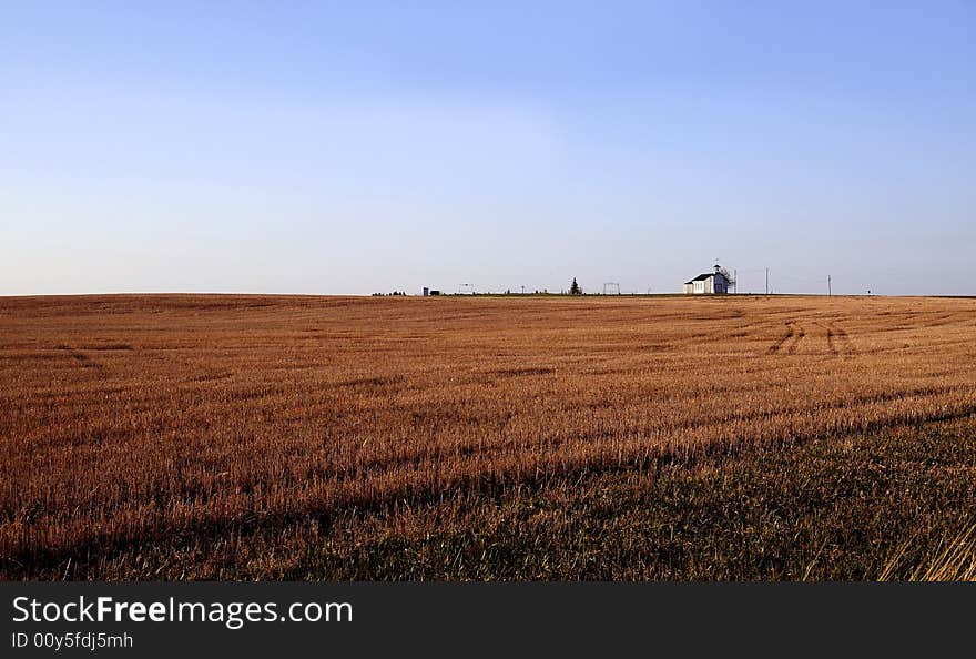 Lonely church on the prairie