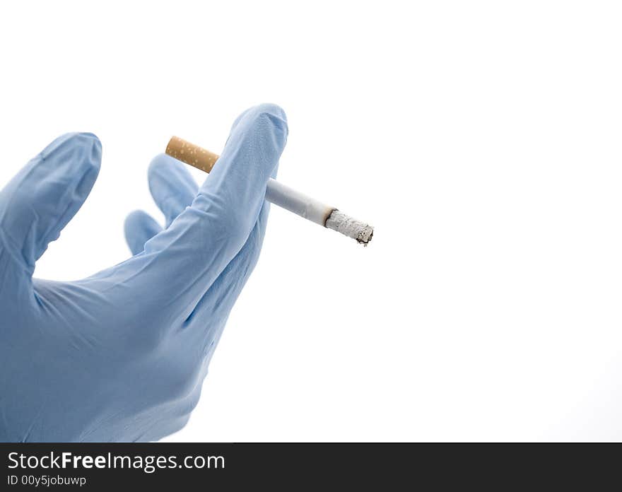 Cigarette with glove