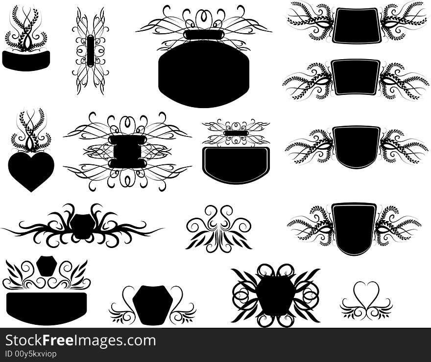 Vector illustration -set of vintage