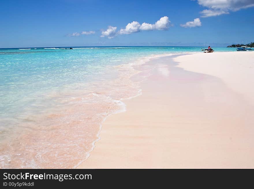 Sandy beach on Barbados island, Caribbean sea. Sandy beach on Barbados island, Caribbean sea