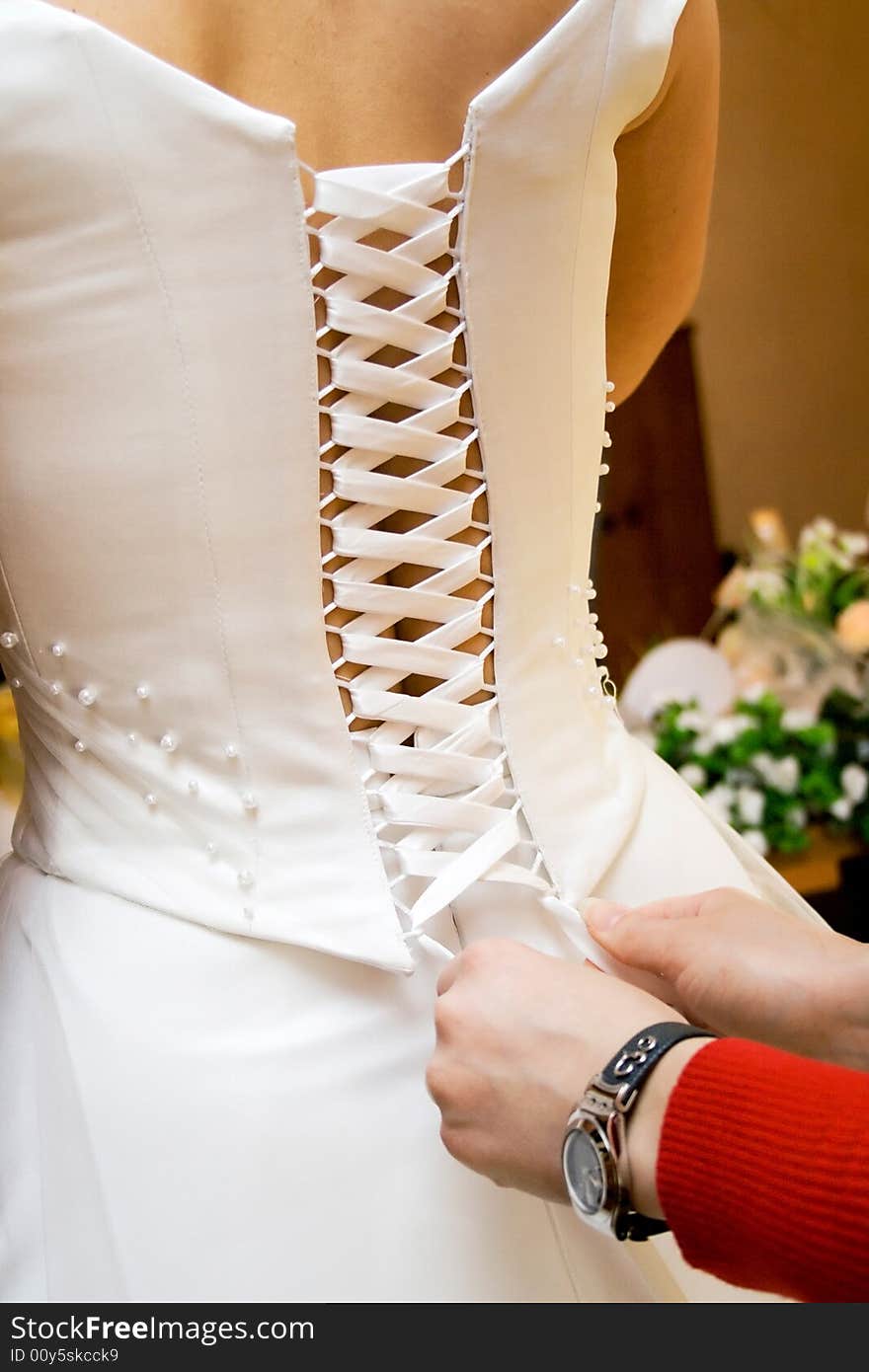 Wedding dress corset