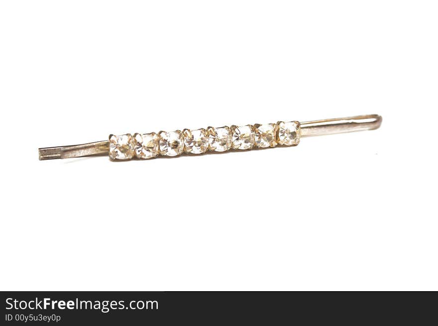 Hair-pin on the white isolated background