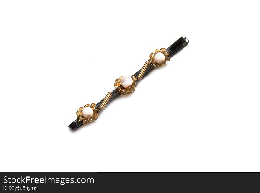 Hair-pin on the white isolated background