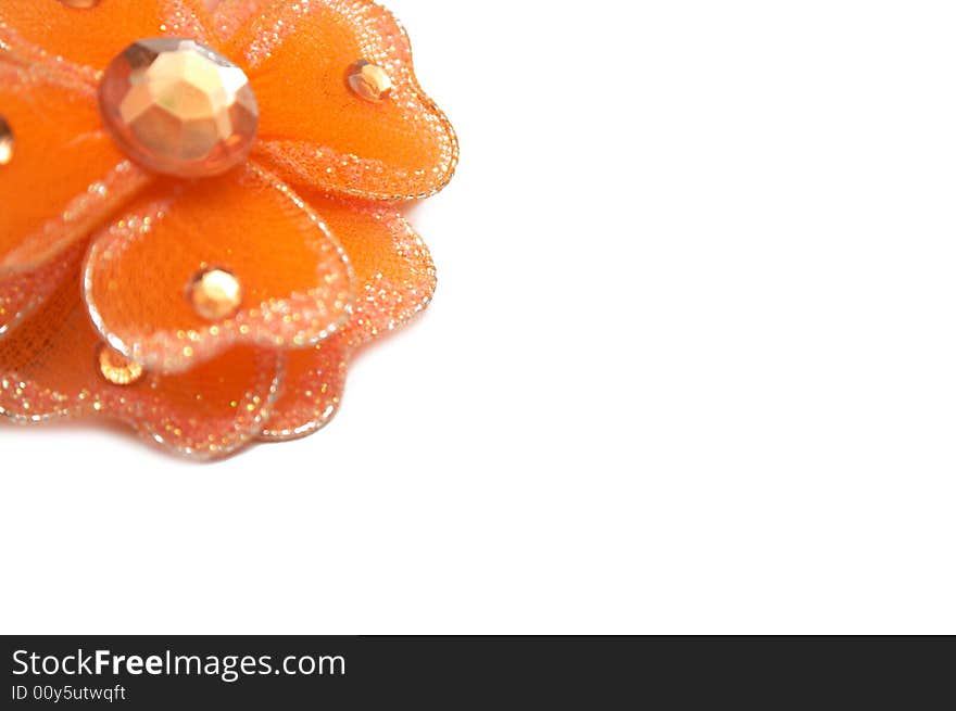 Hair-pin on the white isolated background