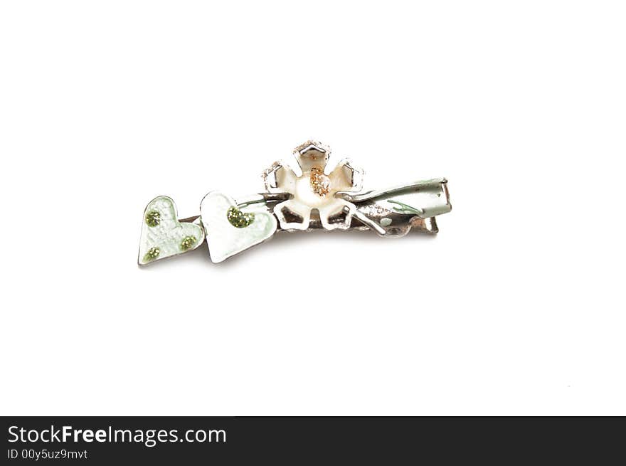 Hair-pin on the white isolated background