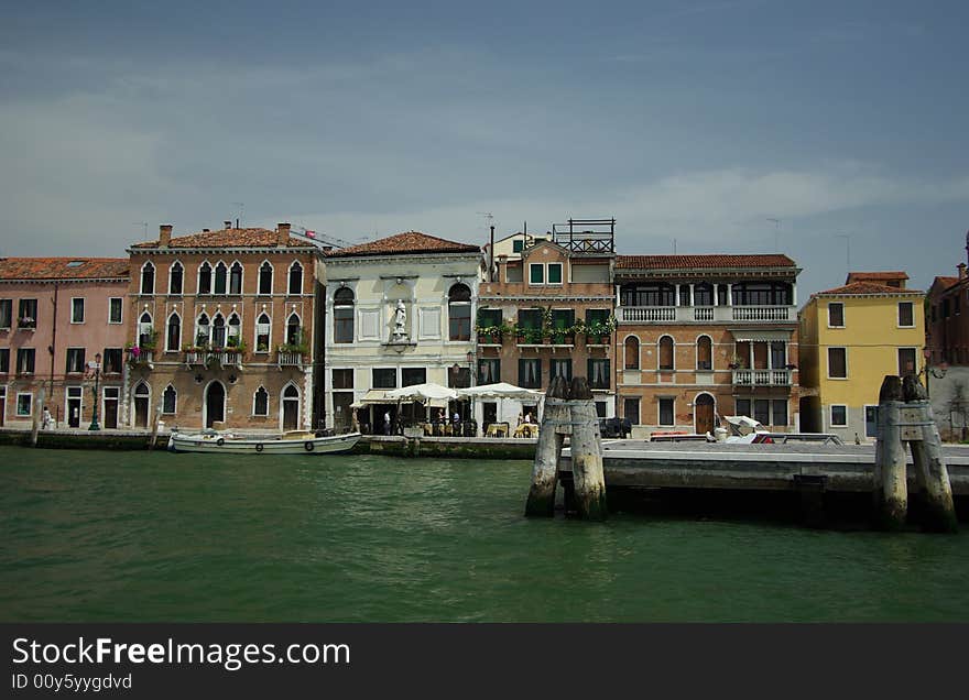 City of Venice architecture from canal. City of Venice architecture from canal