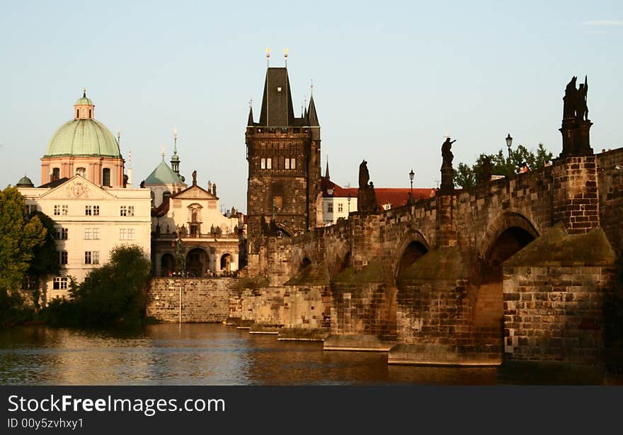 The Charles Bridge in Prague, Czech republic.