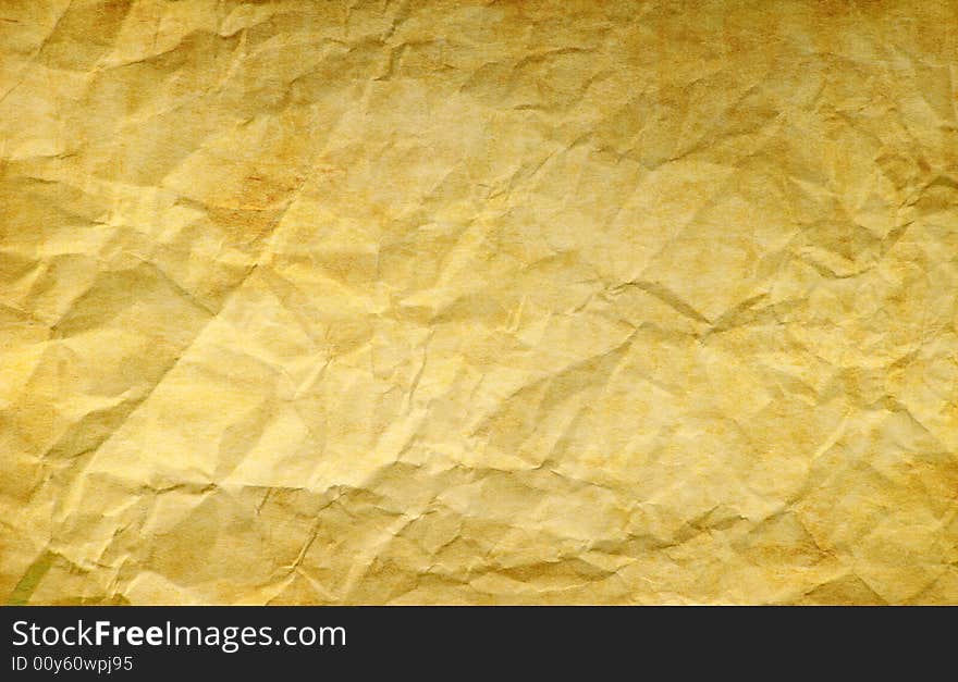 Old crumpled paper: can be used as background