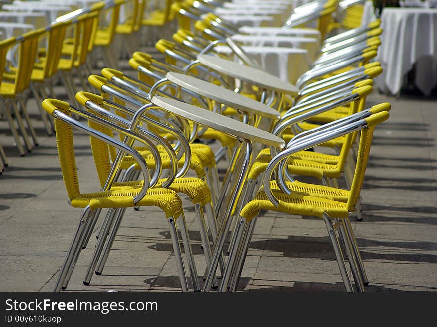 Yellow chairs