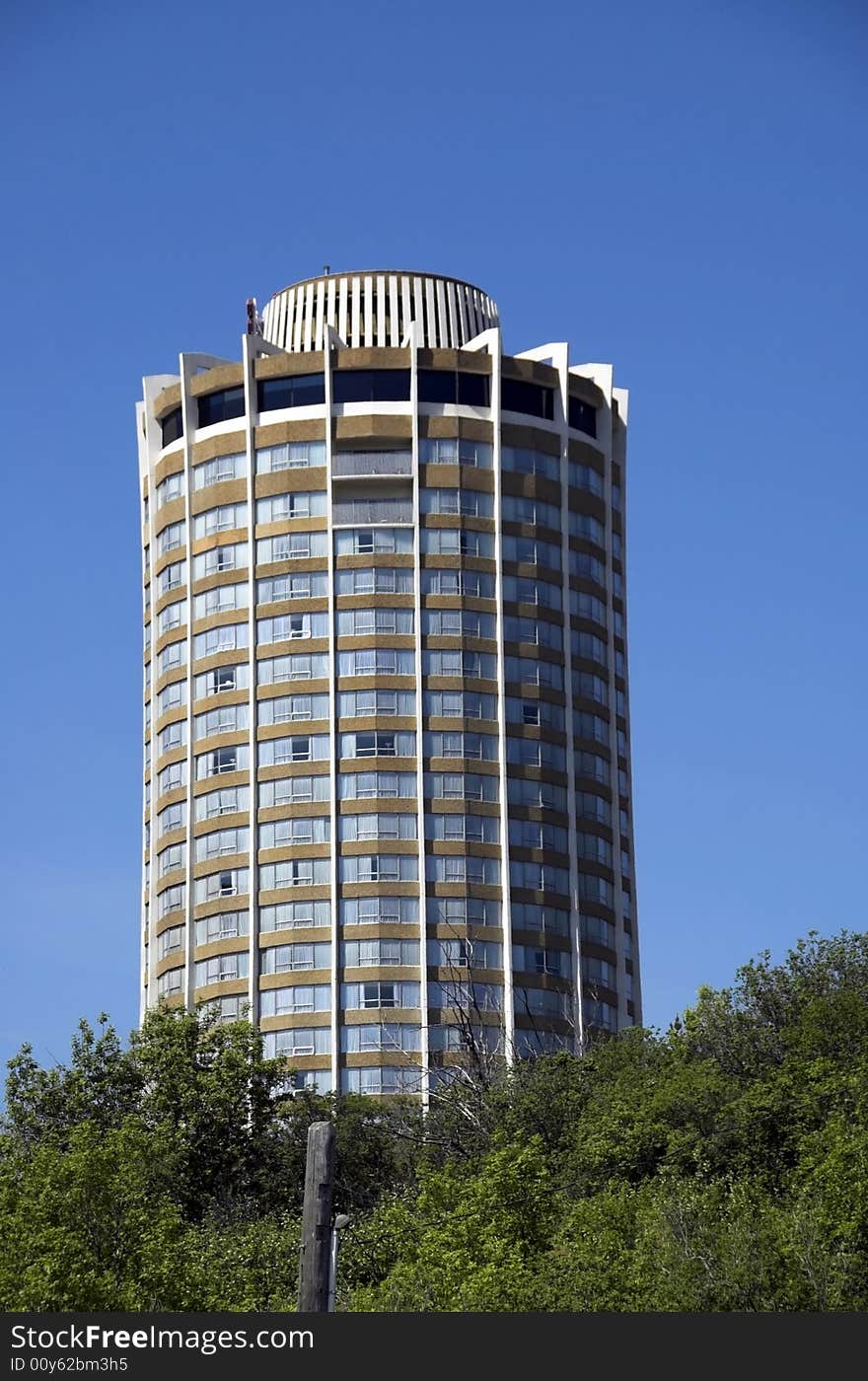 Circular luxury condos in Edmonton Alberta.