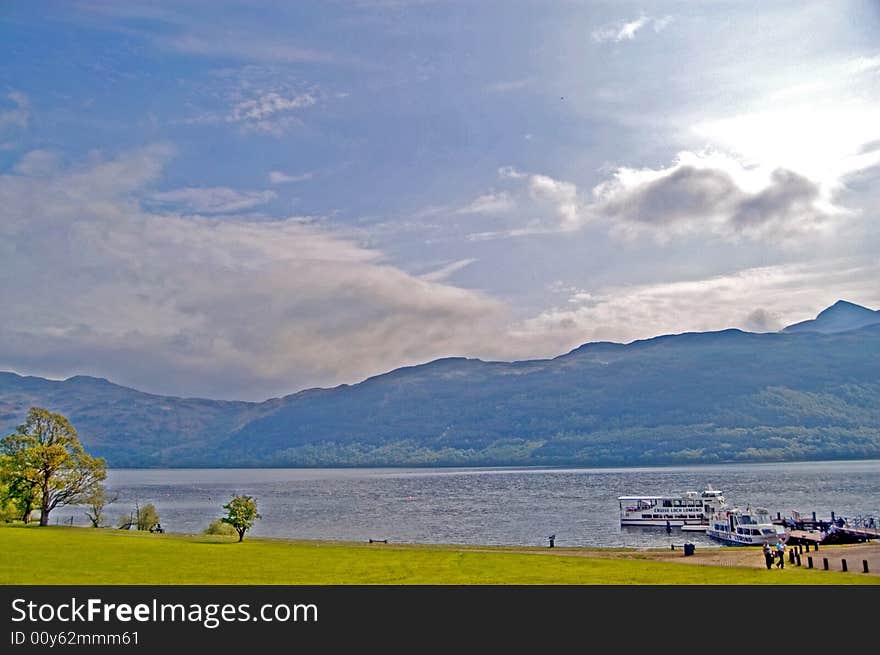 By the loch at tarbet loch lomond trossachs national park scotland united kingdom. By the loch at tarbet loch lomond trossachs national park scotland united kingdom