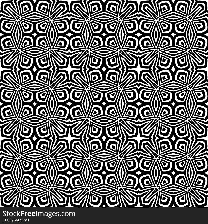 Abstract seamless black-and-white pattern - graphic illustration. Abstract seamless black-and-white pattern - graphic illustration