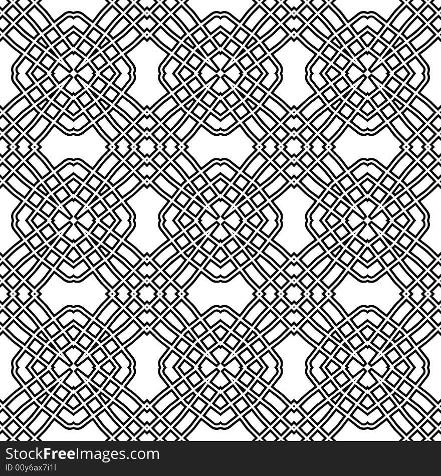 Abstract seamless black-and-white pattern - graphic illustration. Abstract seamless black-and-white pattern - graphic illustration