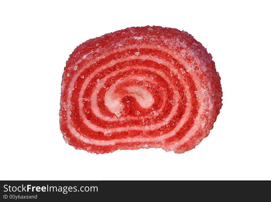 Red sweet  isolated on a white background