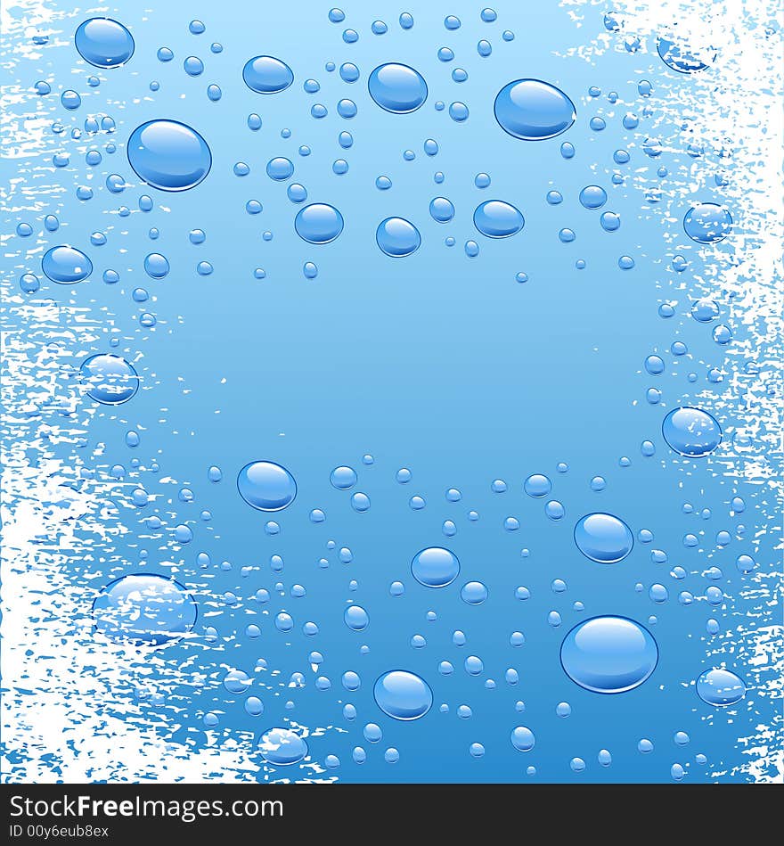 Blue wet surface. Vector illustration.