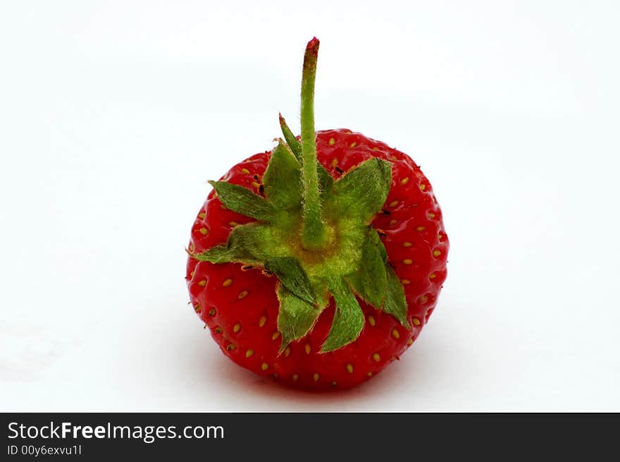 Red strawberry isolated on the white background