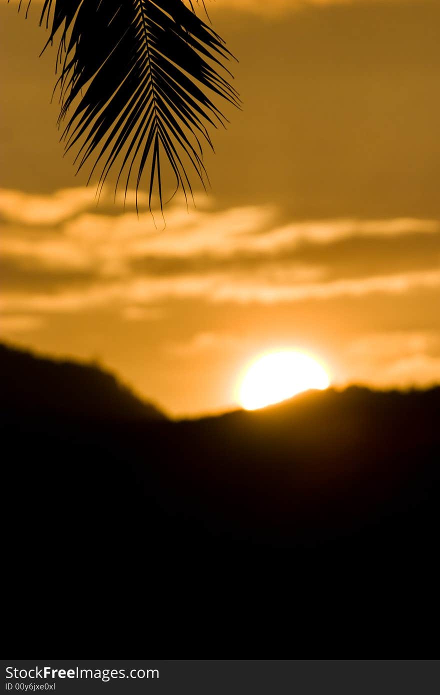 Sunset on the mahe island, Seychelles. Sunset on the mahe island, Seychelles