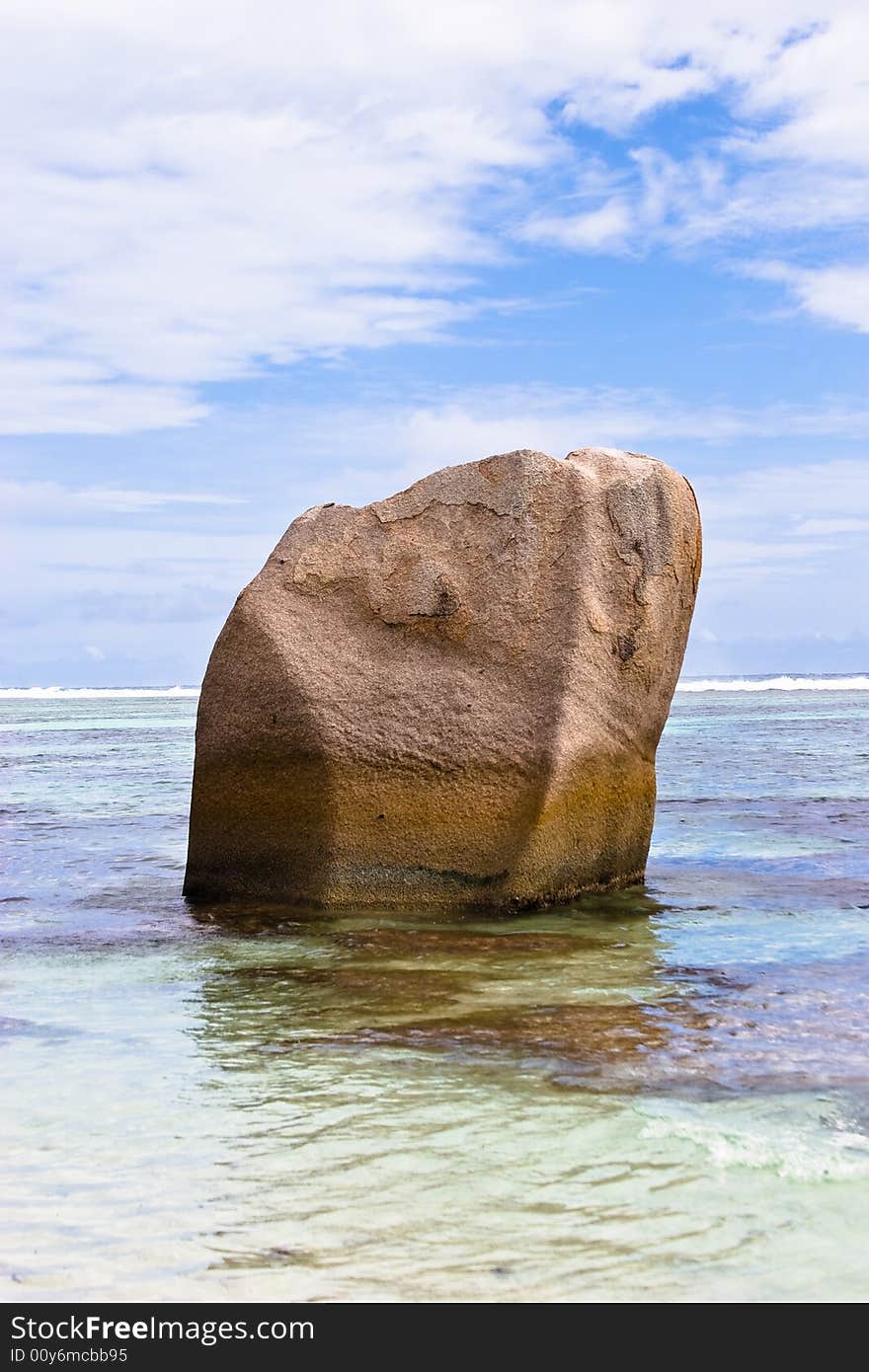 Stone at the La digue island, Seychelles. Stone at the La digue island, Seychelles