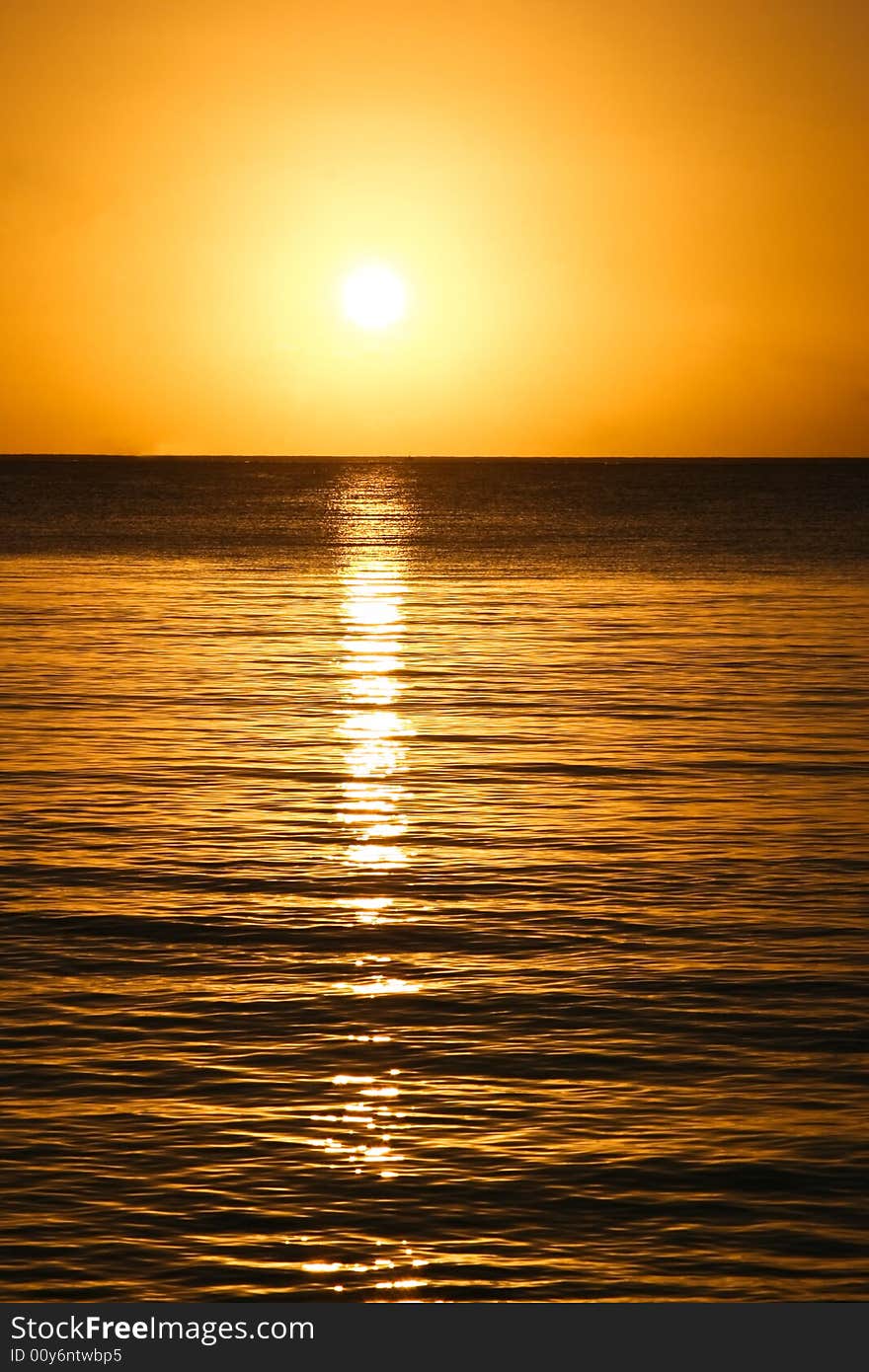 Sunset at the Mauritius island