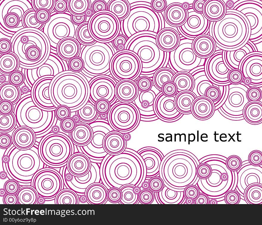 Illustration of abstract circles. Vector art