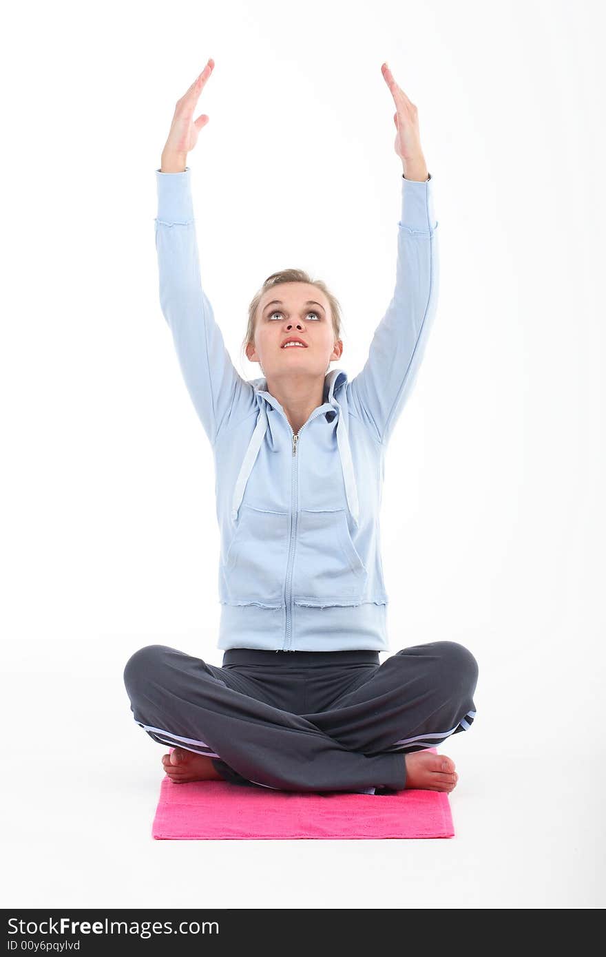 Young woman doing yoga