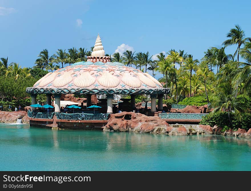 The cafe that looks like a shell on Paradise Island, The Bahamas. The cafe that looks like a shell on Paradise Island, The Bahamas.