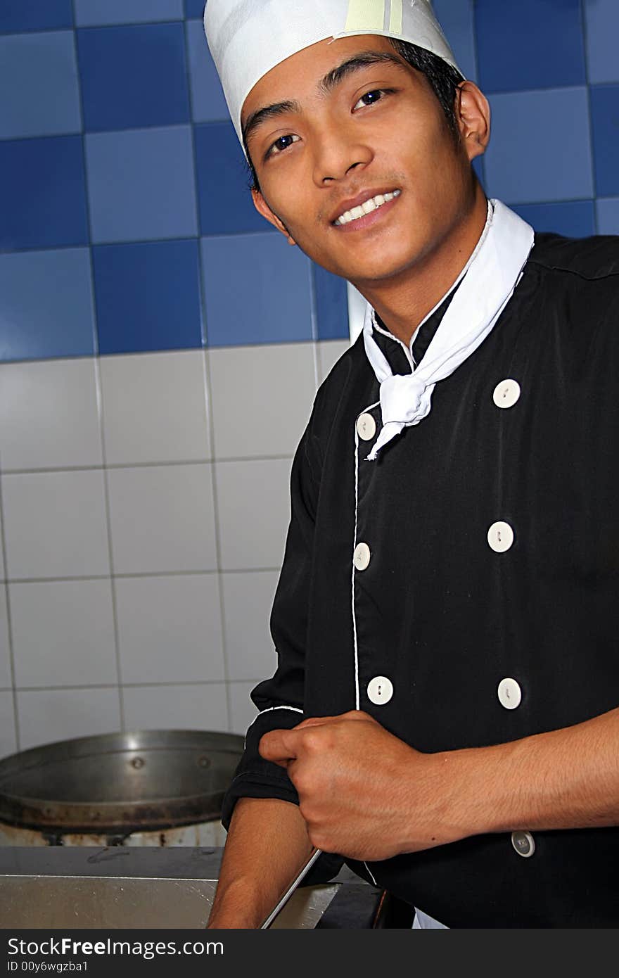 chef at work with his smile