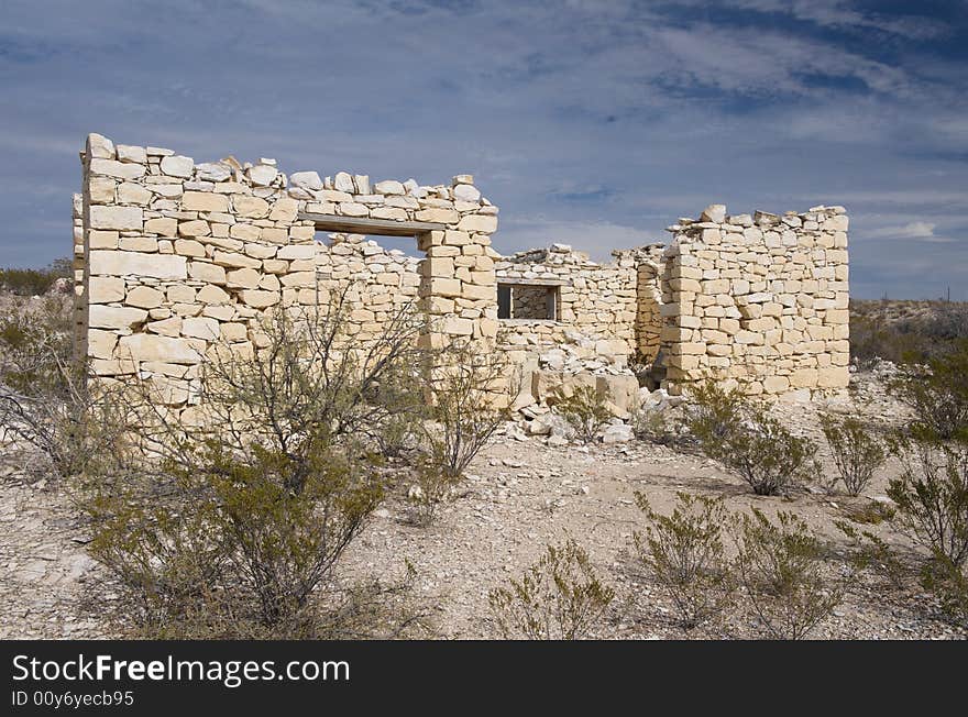 An image of an old crumbling edifice in the Texas hill country. An image of an old crumbling edifice in the Texas hill country