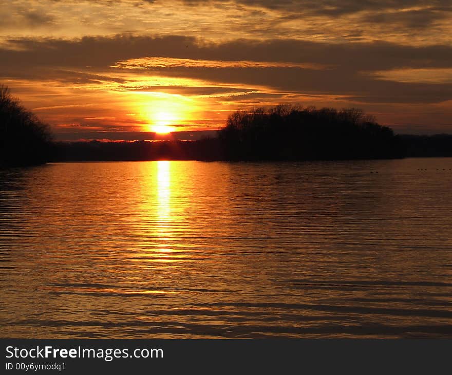 Golden Sunset On Loch Raven