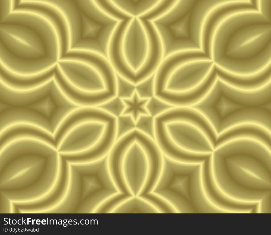 Metallic background tile that looks like a flower or sun. Metallic background tile that looks like a flower or sun