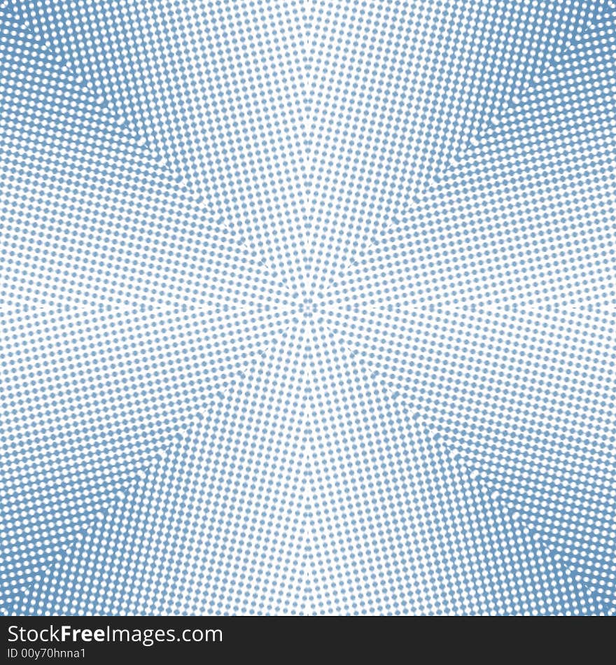 Halftone blue pattern with little dots and some zoom blur applied in square format. Halftone blue pattern with little dots and some zoom blur applied in square format