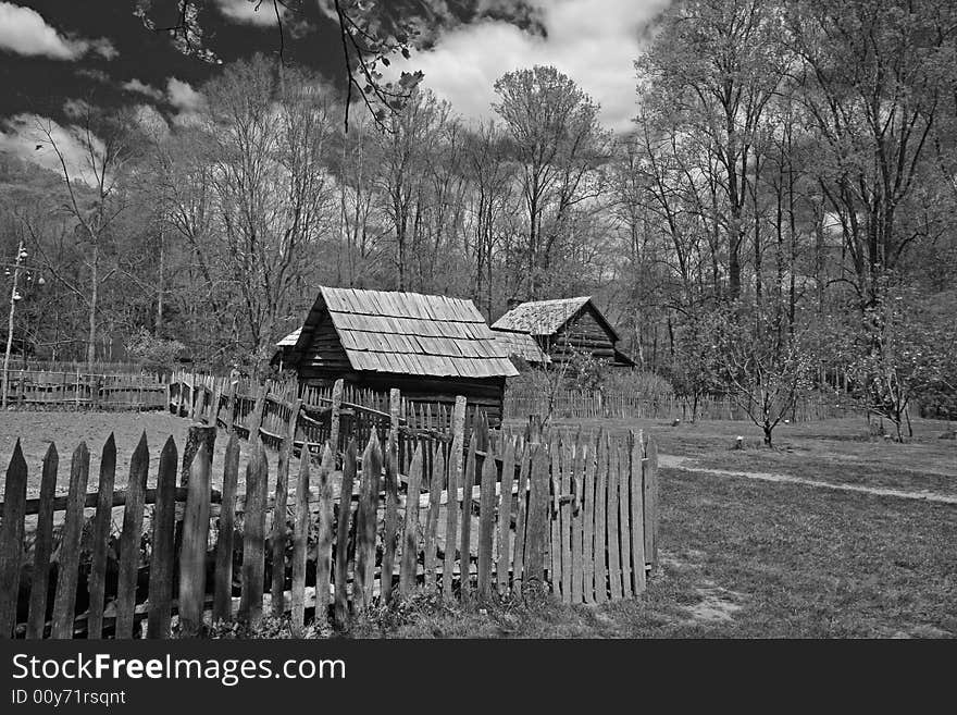 Wood cabin in Smoky Mountain NP