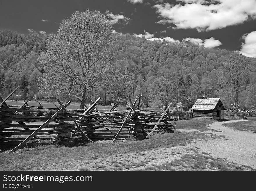 Wood cabin in Smoky Mountain NP