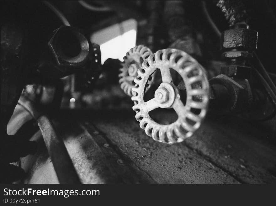 Valve knob from an old steam locomotive. Valve knob from an old steam locomotive