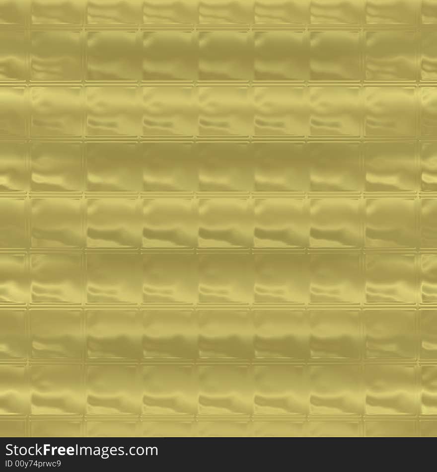 Golden background tile with glass block look. Golden background tile with glass block look