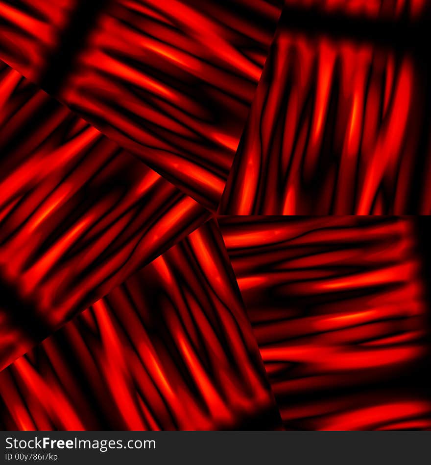 Red and black flames swirl. Red and black flames swirl